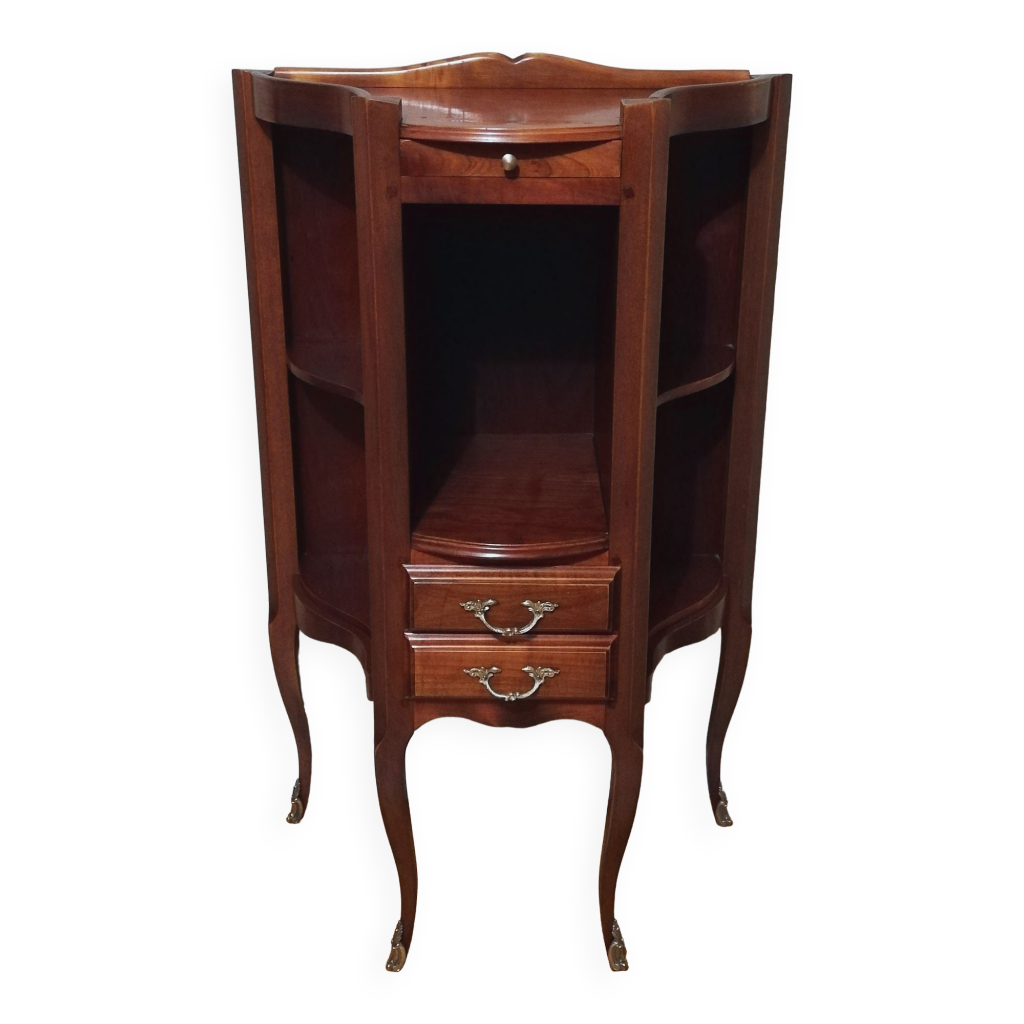 Meuble d'appoint en merisier style Louis XV