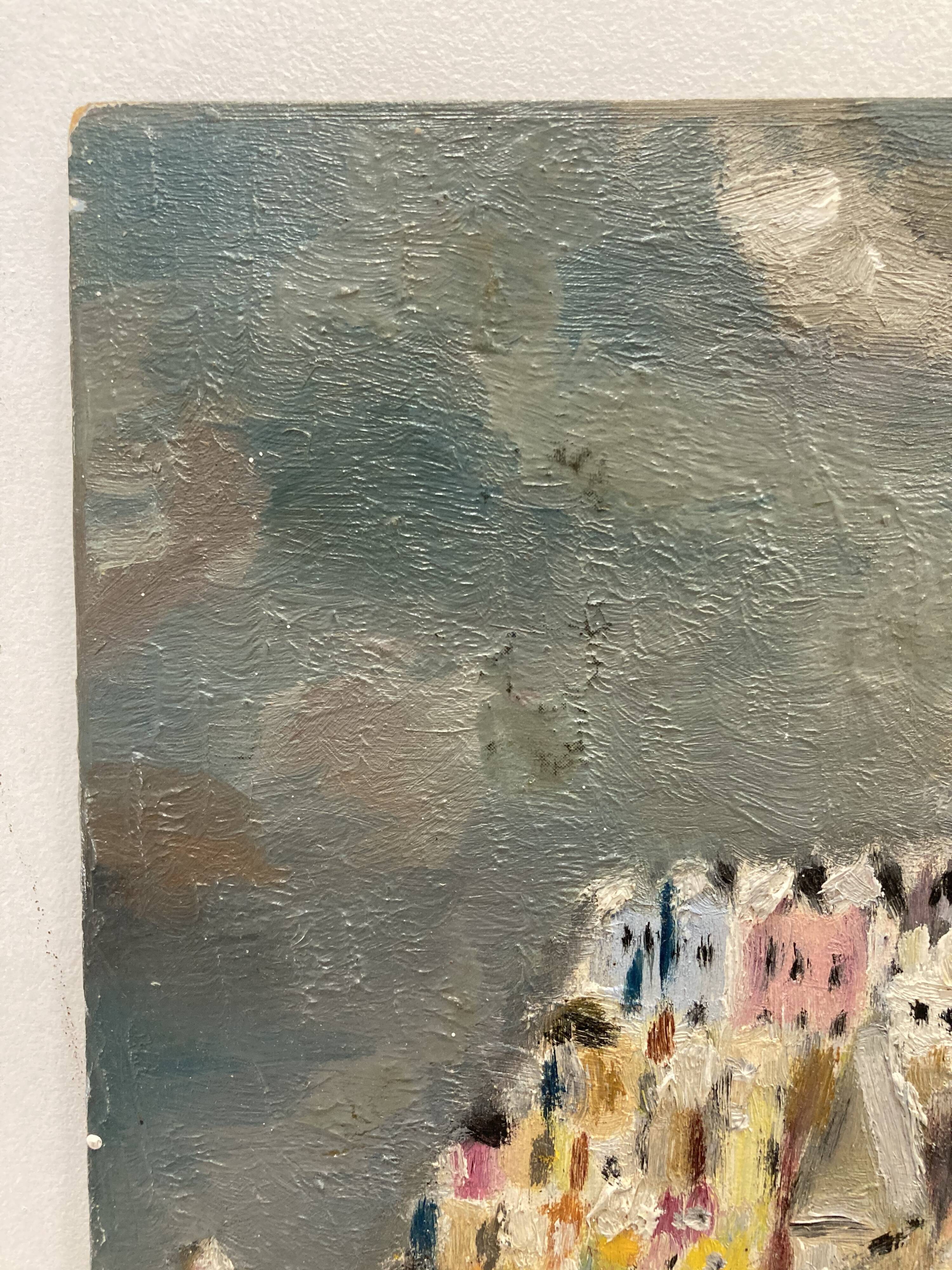 Huile sur panneau vintage