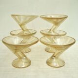 Set of 6 art deco dessert cuts