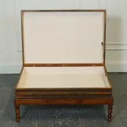Vintage Coffee Table in Faux Leather with Internal Storage for Books