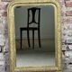 Miroir époque Louis Philippe à décors de fleurs 86x62 cm