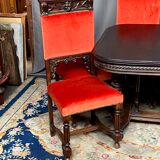 Set of 6 neo-Gothic style chairs.