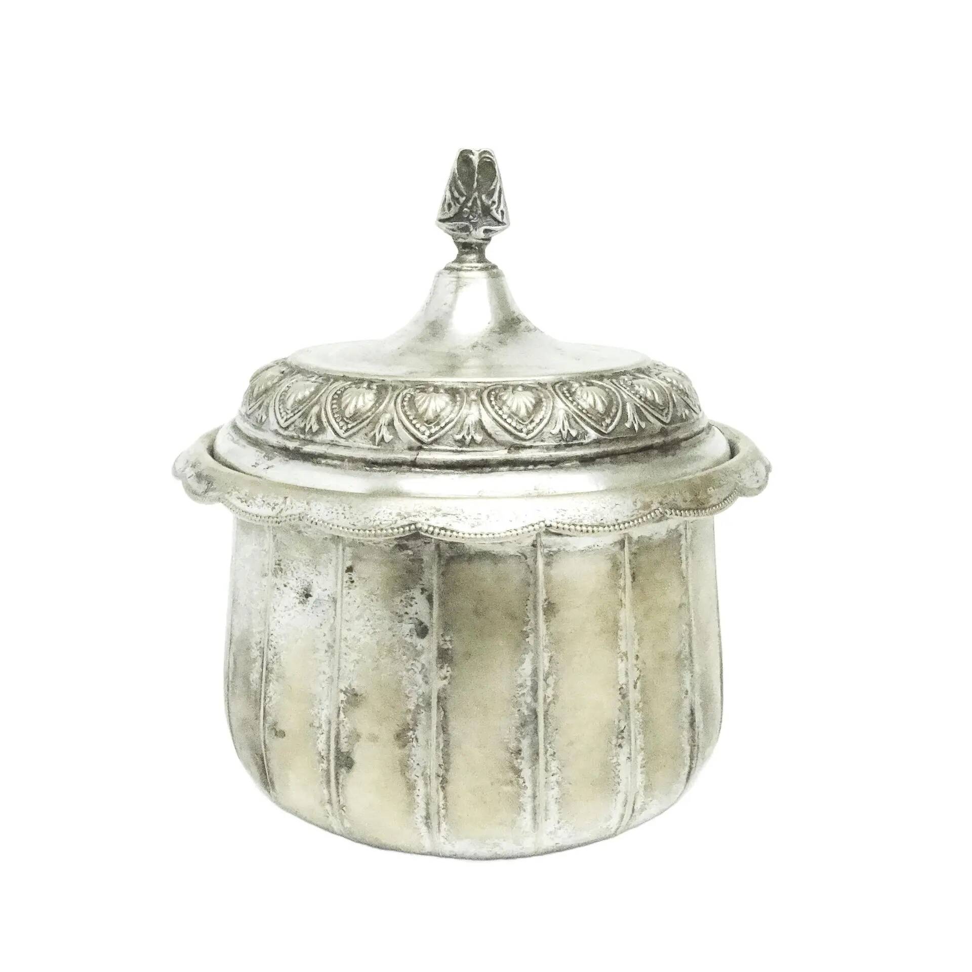 Sugar bowl, eclecticism, silver-plated brass, WMF, Germany, early 20th century