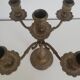 Vintage brass chandelier 5-burner