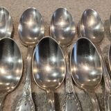12 silver-plated metal coffee spoons by Ravinet & Cie, Empire 81.