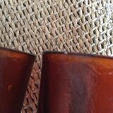6 amber glasses