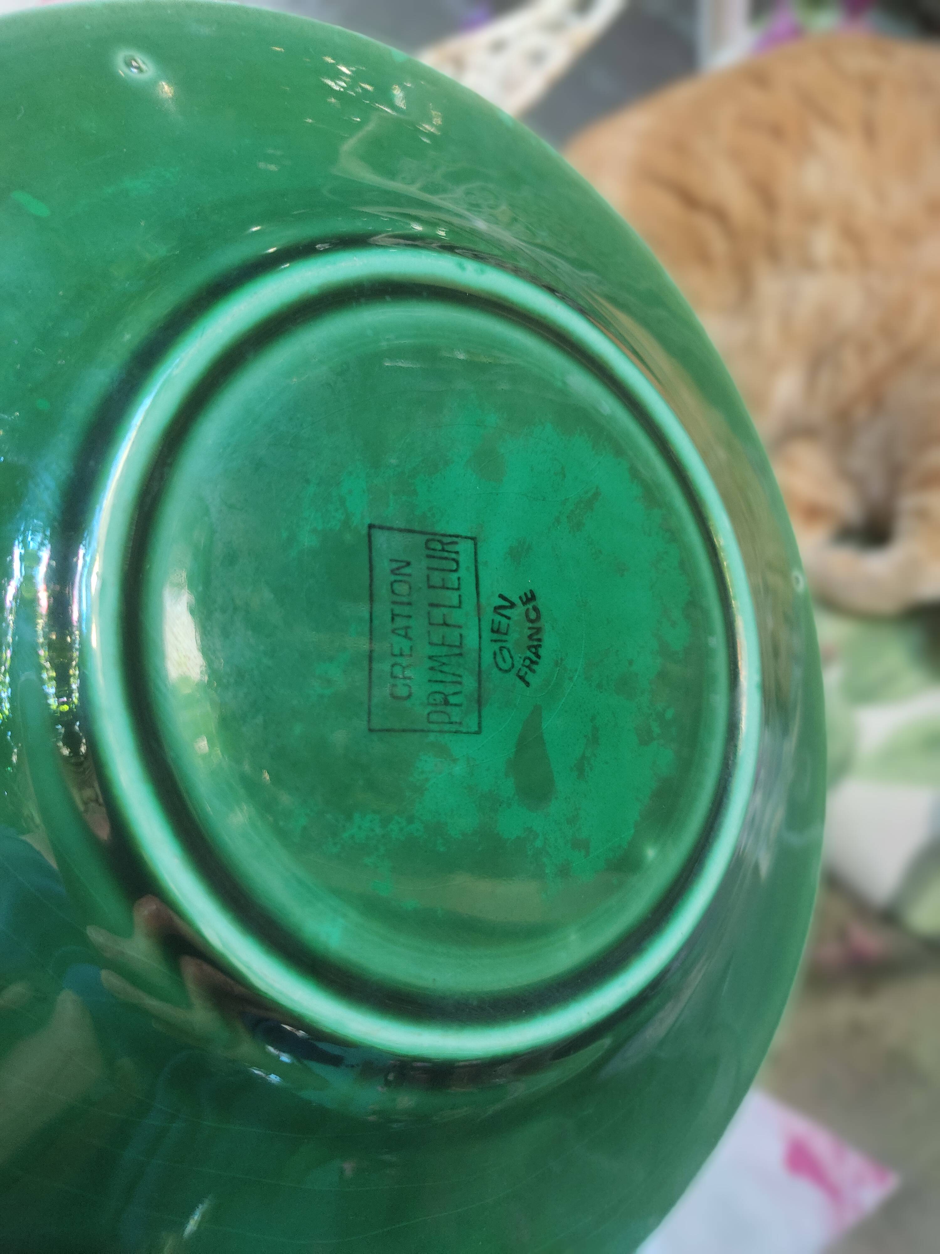 5 plates vine and basketry in slurry by Gien