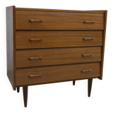 Commode scandinave 4 tiroirs 1960