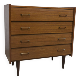 Scandinavian chest of drawers 4 drawers 1960