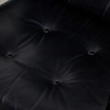 Fauteuil en cuir avec pouf de Reinhold Adolf pour Cor mk9220