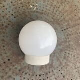 Ceiling light, white opaline globe ball, with base, vintage