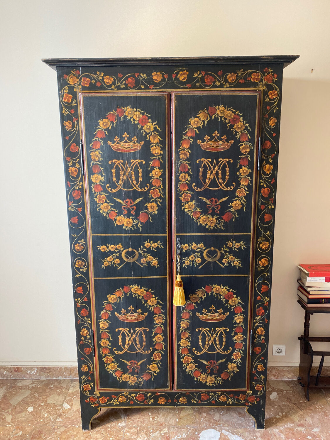 Painted nineteenth century cabinet