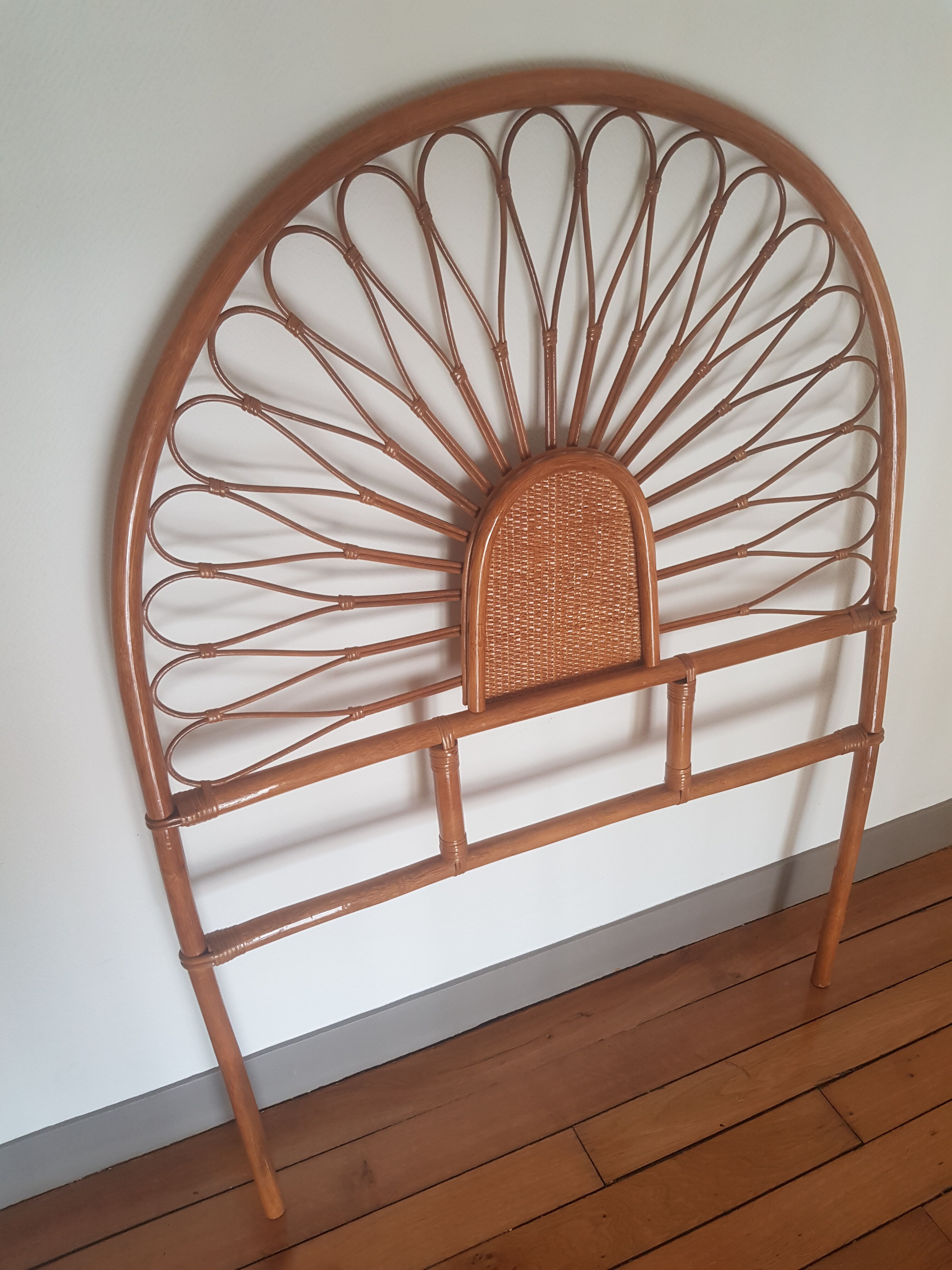Rattan headboard