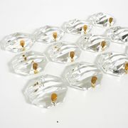Beautiful original 1960s Kinkeldey crystal glass and brass wall lamp