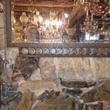 Art Deco wrought iron mirror 70x52cm