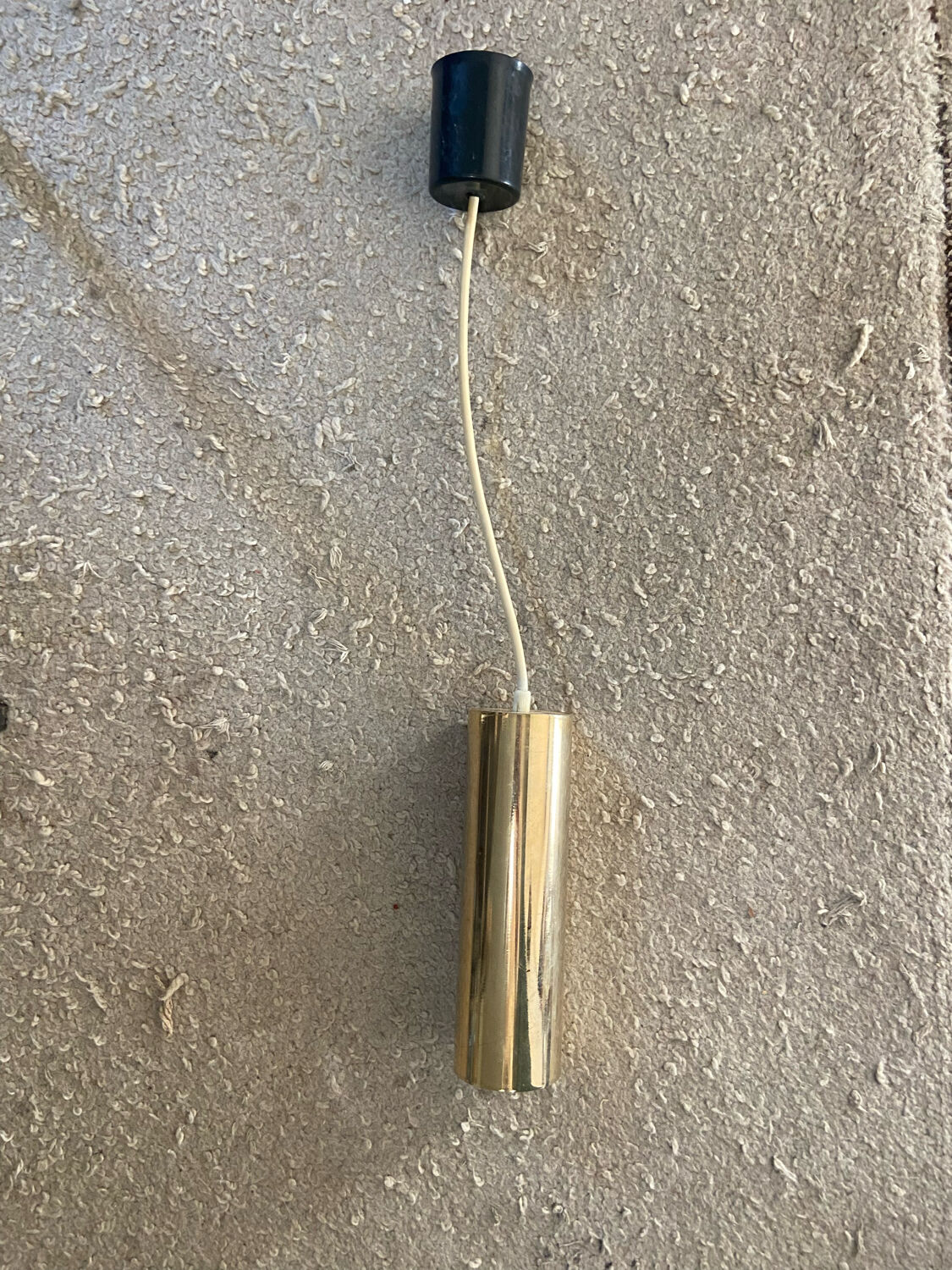 Vintage brass tube pendant light