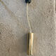 Vintage brass tube pendant light