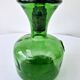 Vintage Italian Glass Carafe Empoli Green with Lid Seal Fleur de Lys