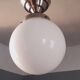 Art Deco ceiling light from the 40s in tinned metal and white opaline
