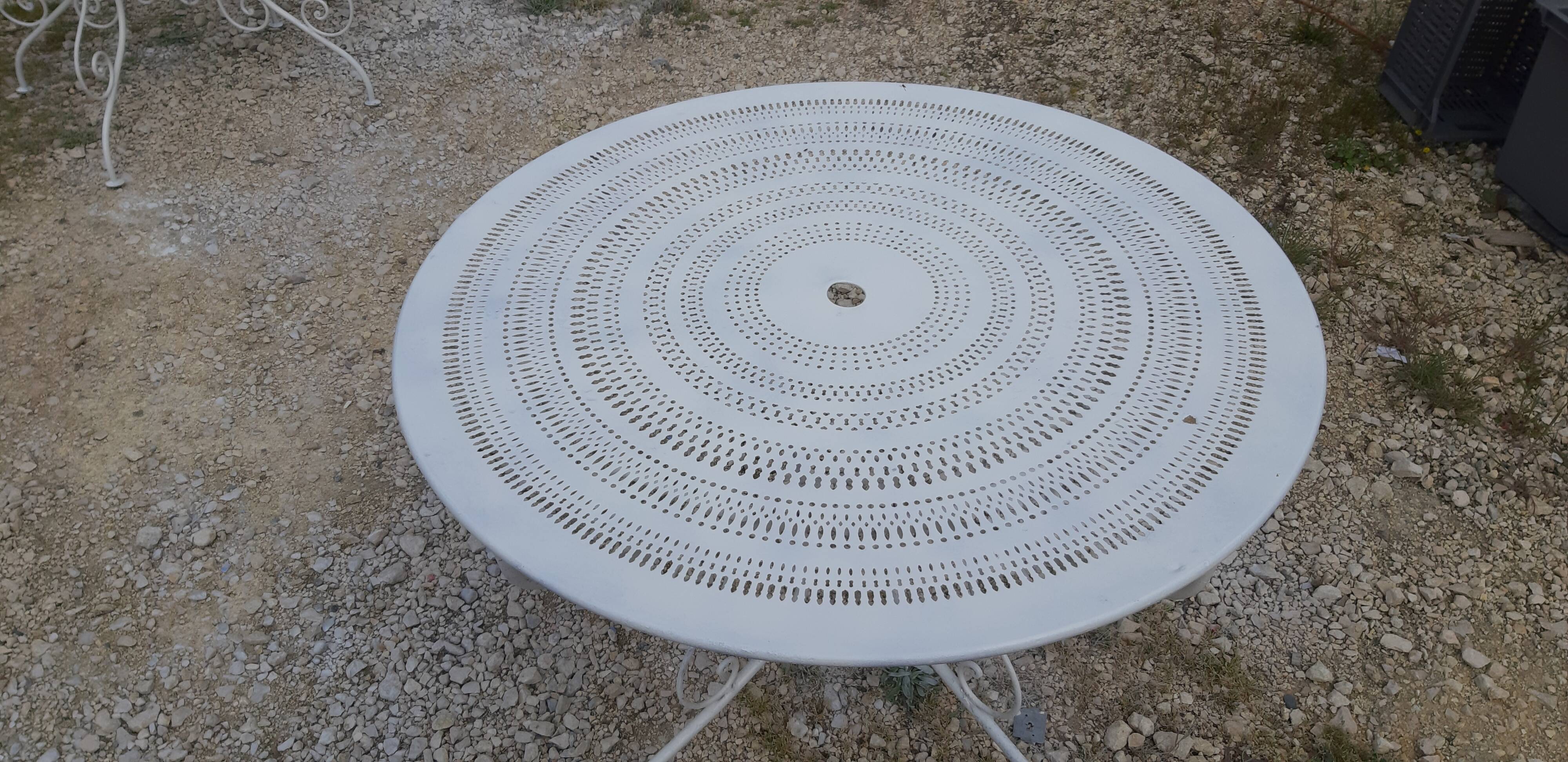 Wrought iron garden table 1900