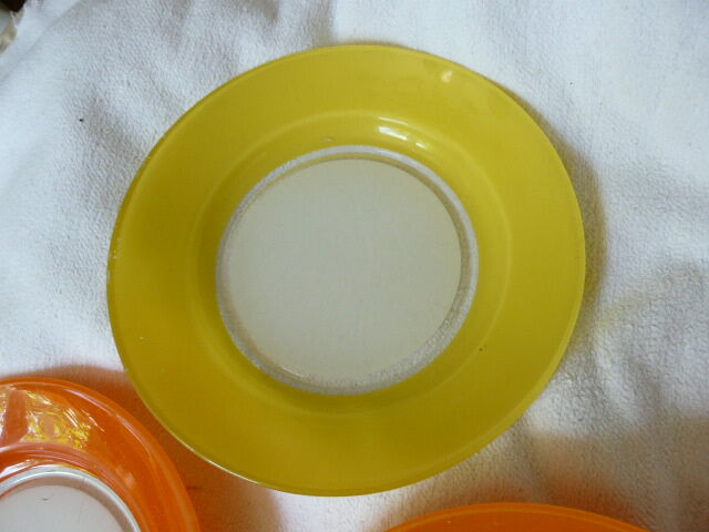 7 assiettes creuses verre Duralex