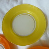 7 assiettes creuses verre Duralex