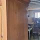Parisian wardrobe in vintage pine old manufacture 1950