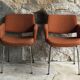 Orange office or conference chair mottled - vintage - 1960