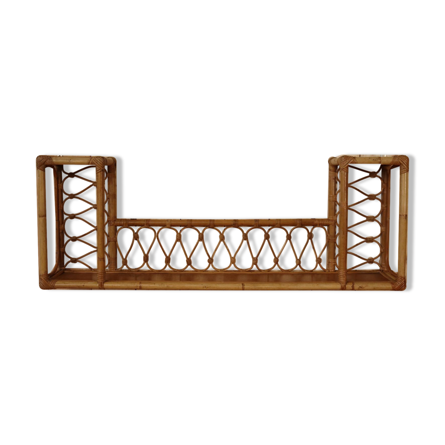 Rattan wall shelf