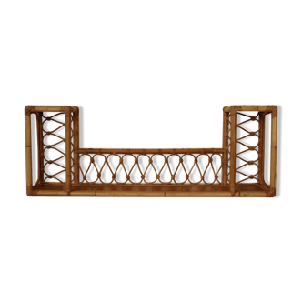 Rattan wall shelf