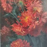 Painting bouquet of flower ellie signed Miller Ranson
