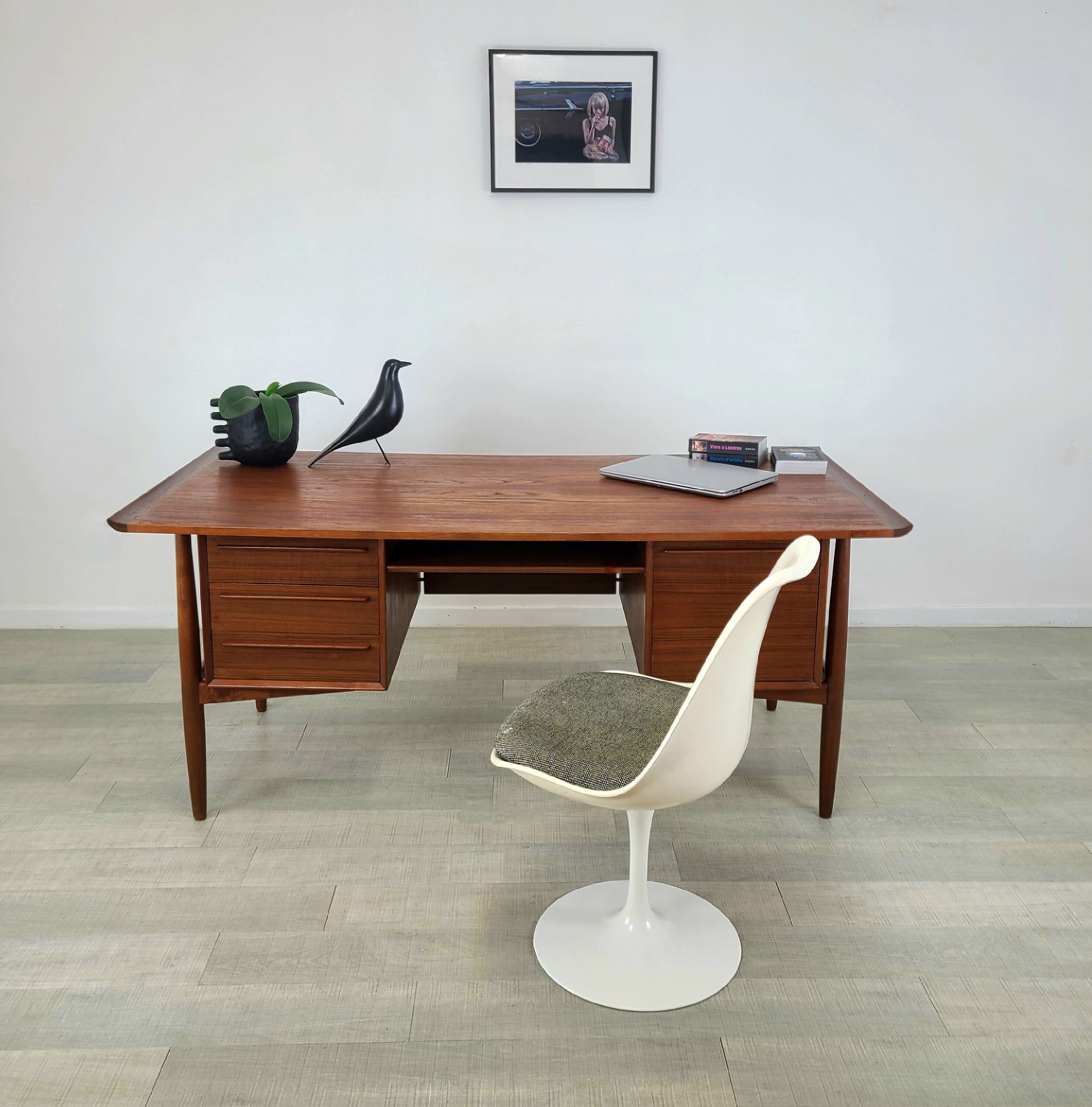 Scandinavian teak desk Design Svend A. Madsen vintage 1960