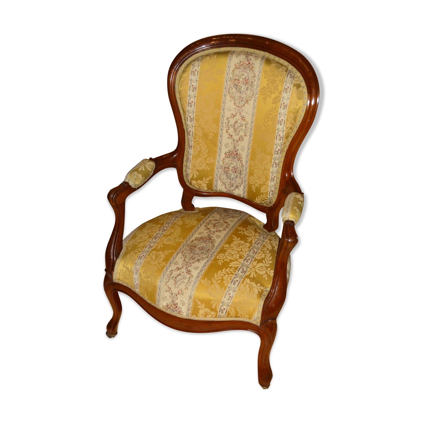 Voltaire mahogany armchair, nineteenth century