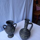 Set of 2 stoneware vases