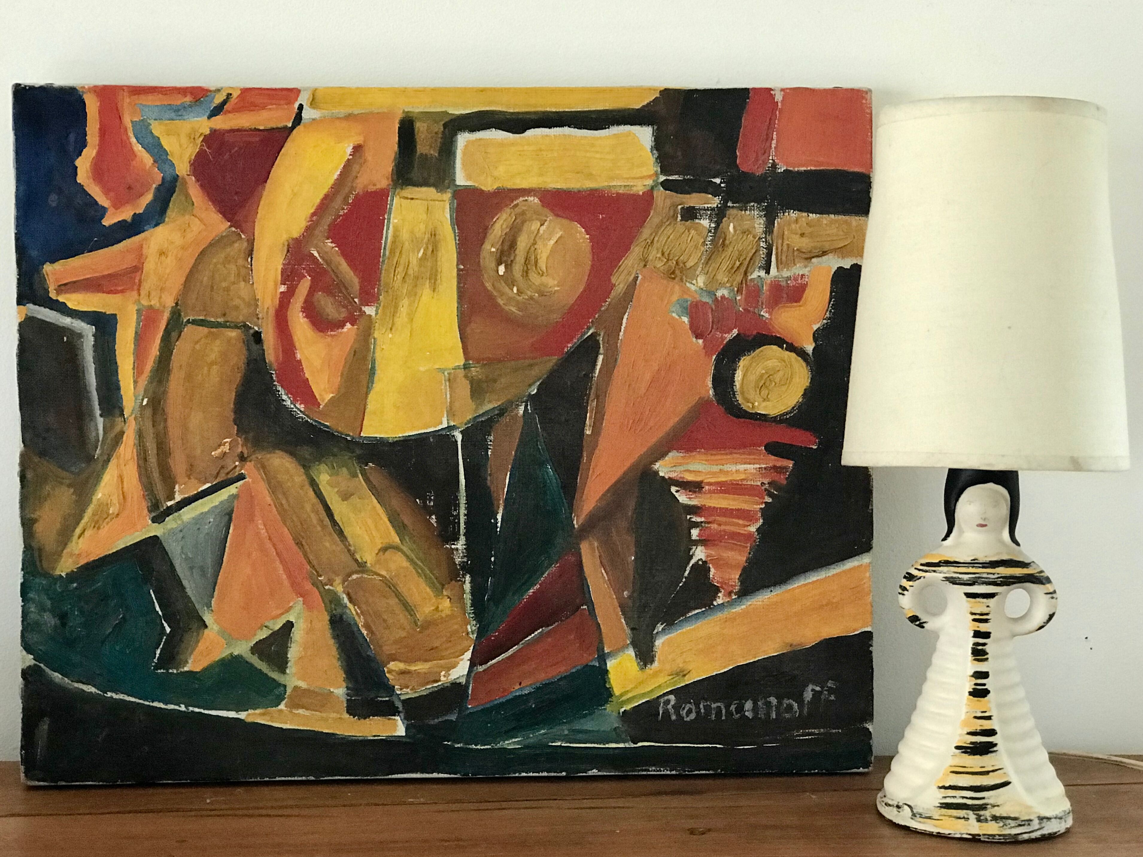 Women's ceramic lamp foot