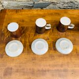 Service à café en grès vintage des années 1970
