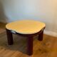 Roche Bobois travertine and metal coffee table from the 80s