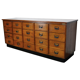 German apothecary cabinet in oak, mid-twentieth century