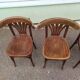 Lot de 4 chaises de bistrot en bois vintage