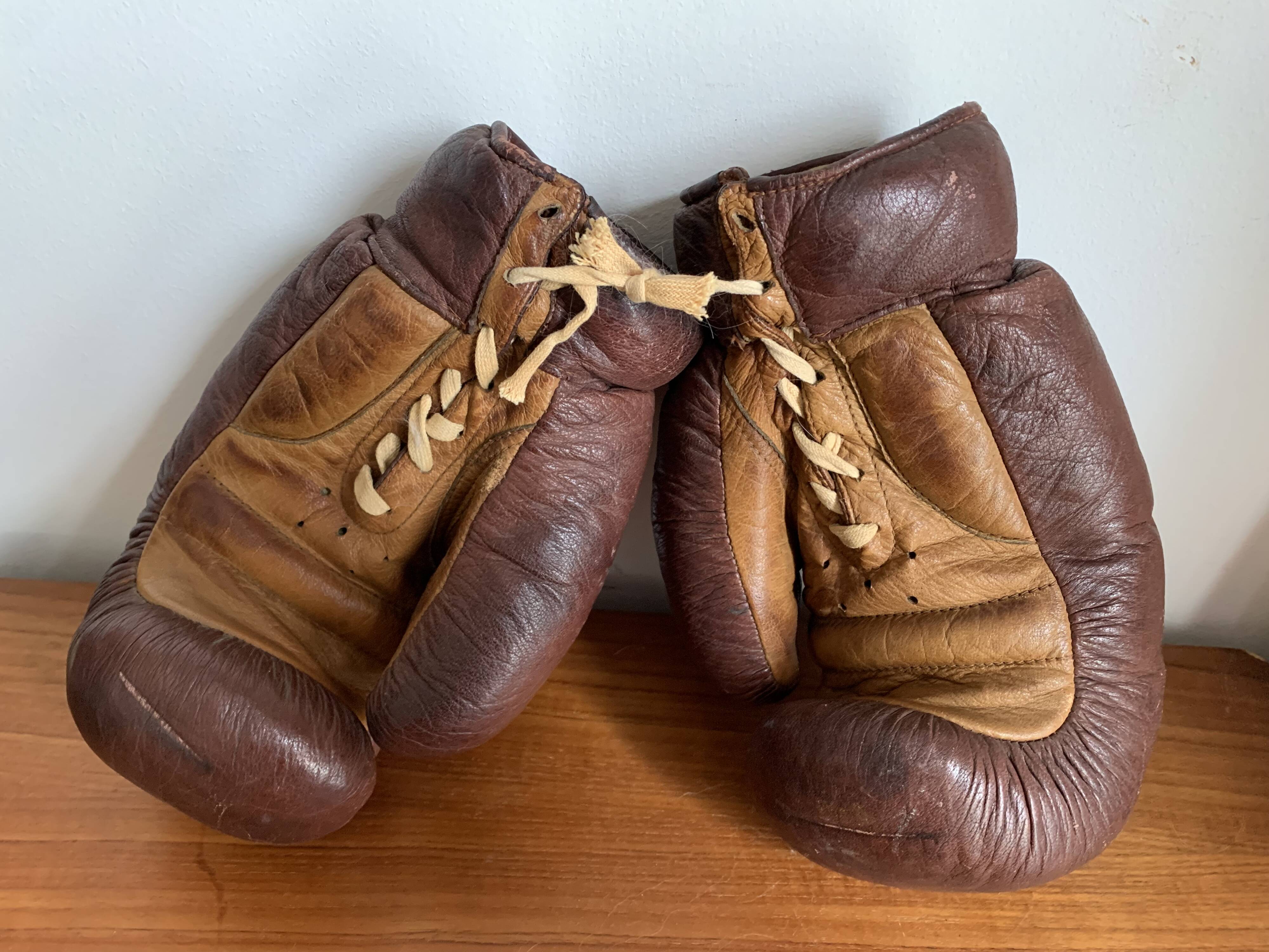Vintage boxing gloves, 1940s