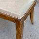 6 Italian Scandinavian style dining chairs from the 1950s in wood and leather.