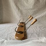 Vintage wooden wall coat rack - 3 hooks