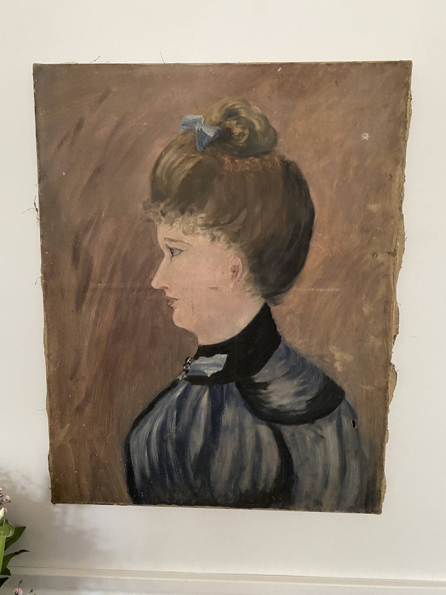 Portrait de femme sur toile