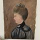 Portrait de femme sur toile