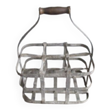 Antique metal bottle holder