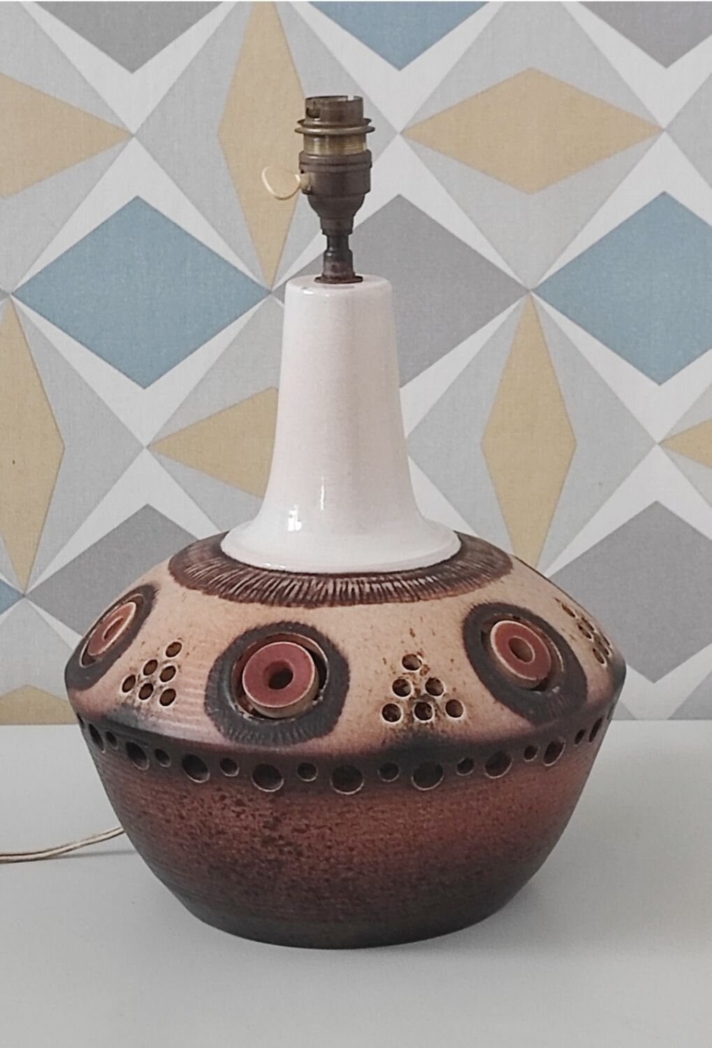 Lampe à poser céramique années 60 Vallauris.