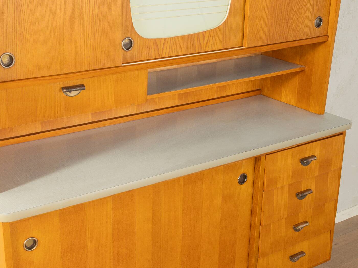 Enchanting two-part kitchen cabinet from the 1950s