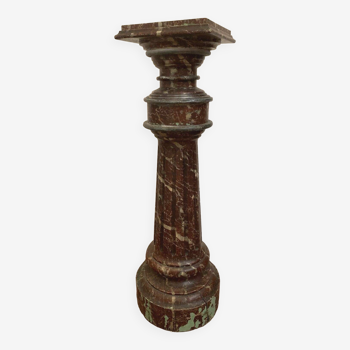 Lacquered wooden column in imitation of 19th century marble