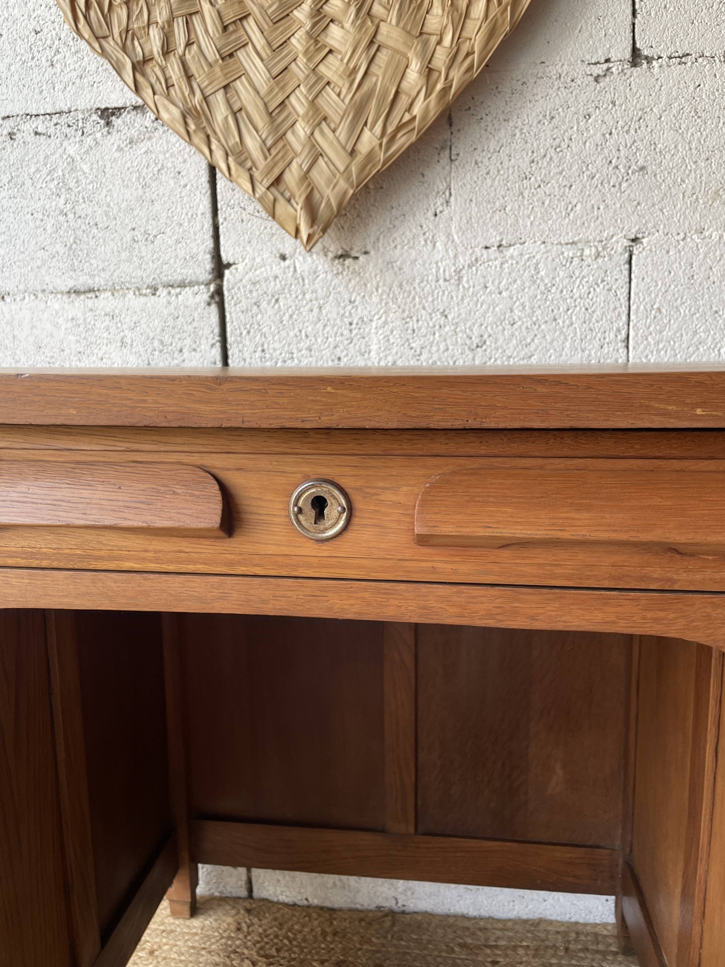 1950s oak desk