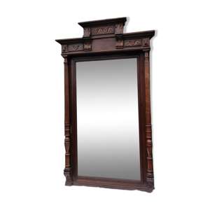 ancien grand miroir bois